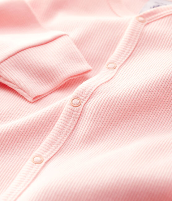 Babies' Plain Footless Cotton and Lyocell Sleepsuit MINOIS pink